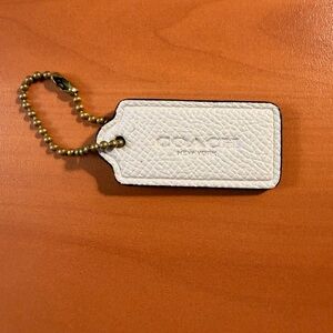 Coach White Leather Hangtag